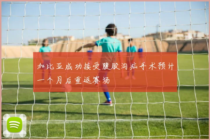 加比亚成功接受腹股沟疝手术预计一个月后重返赛场